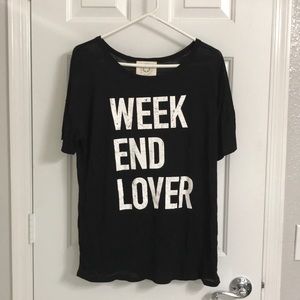 🖤 Weekend lover black T-shirt